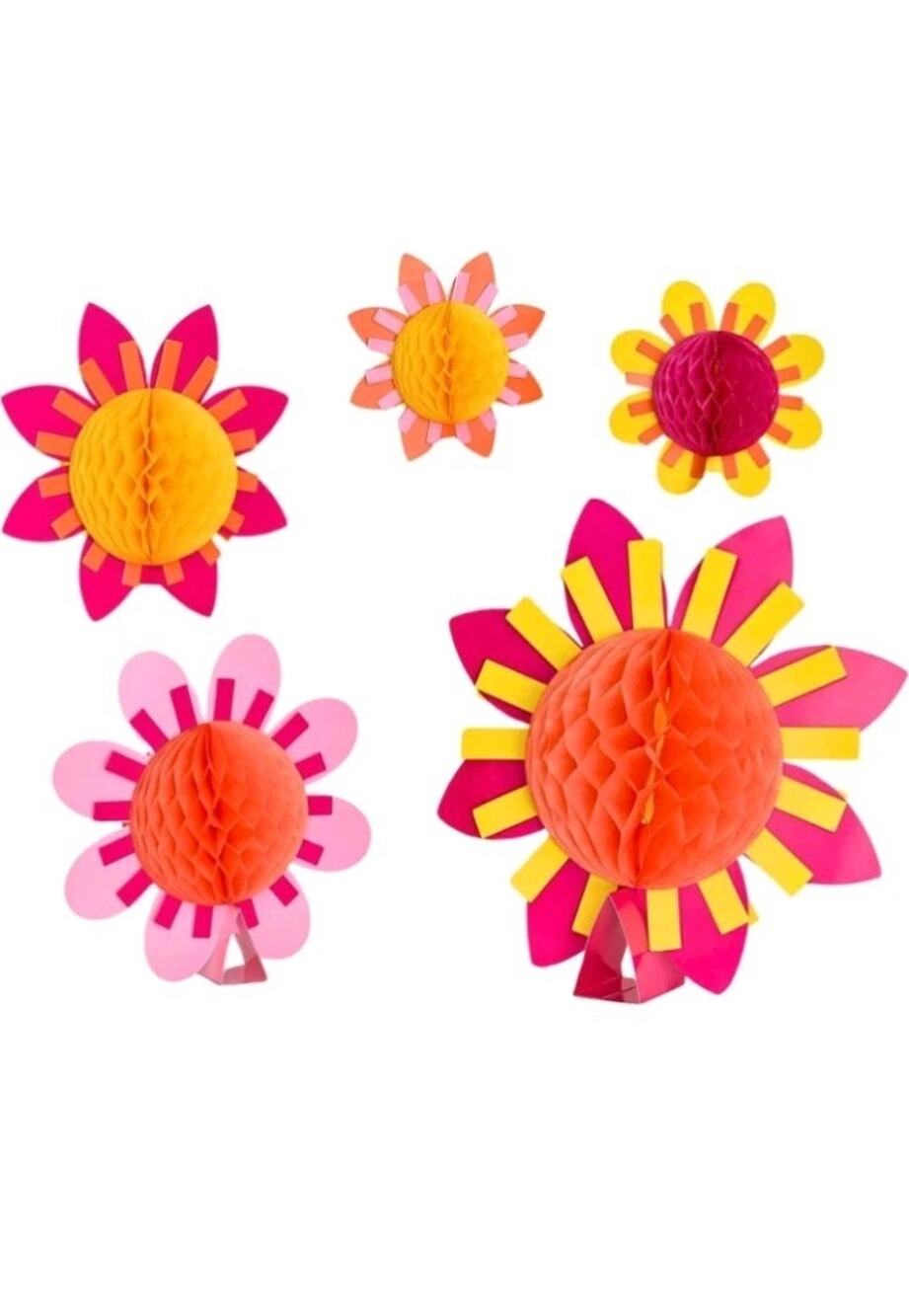 Eye-catching Summer-thrmes Honeycomb Decor - ( Set Of 5)